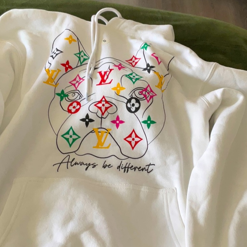 Not LV custom hoodie small❤️💚💛🖤
